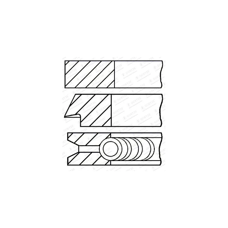 Jeu de segments de pistons GOETZE ENGINE 08-960200-00