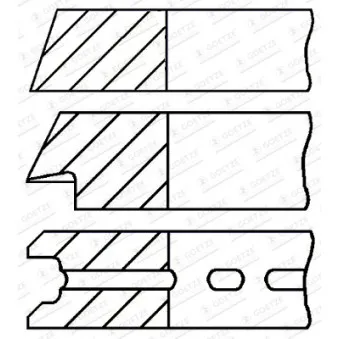 Jeu de segments de pistons GOETZE ENGINE 08-990700-00