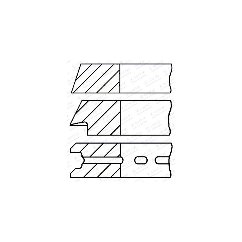 Jeu de segments de pistons GOETZE ENGINE 08-990700-00