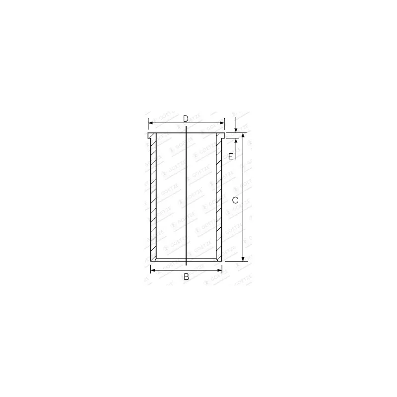 Chemise de cylindre GOETZE ENGINE 14-020450-00