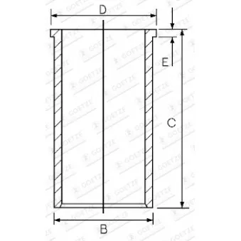 Chemise de cylindre GOETZE ENGINE 14-027210-00