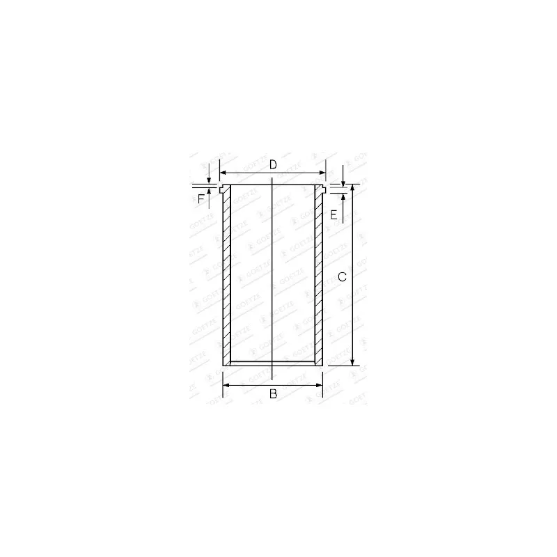 Chemise de cylindre GOETZE ENGINE 14-045821-00