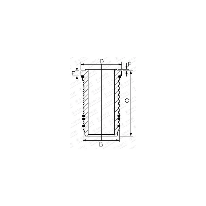 Chemise de cylindre GOETZE ENGINE 14-676420-00