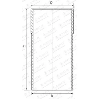 Chemise de cylindre GOETZE ENGINE 14-710020-00