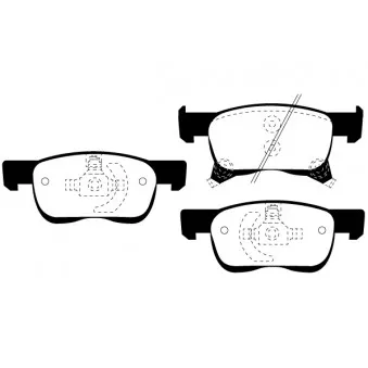 Jeu de 4 plaquettes de frein avant RAICAM RA.0120.0