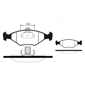 Jeu de 4 plaquettes de frein avant RAICAM RA.0331.6