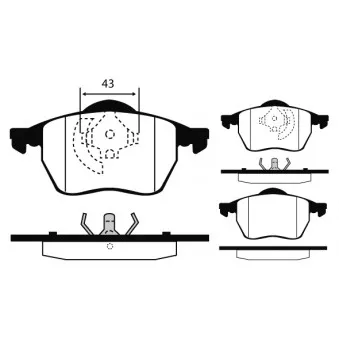 Jeu de 4 plaquettes de frein avant RAICAM RA.0429.6