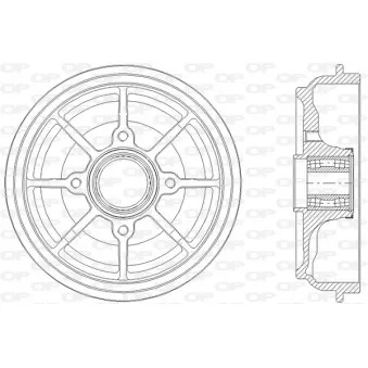 Tambour de frein OPEN PARTS BAD9086.31