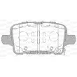 Jeu de 4 plaquettes de frein arrière OPEN PARTS BPA1628.12 - Visuel 1