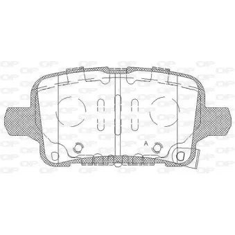 Jeu de 4 plaquettes de frein arrière OPEN PARTS