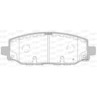 Jeu de 4 plaquettes de frein arrière OPEN PARTS BPA1844.02