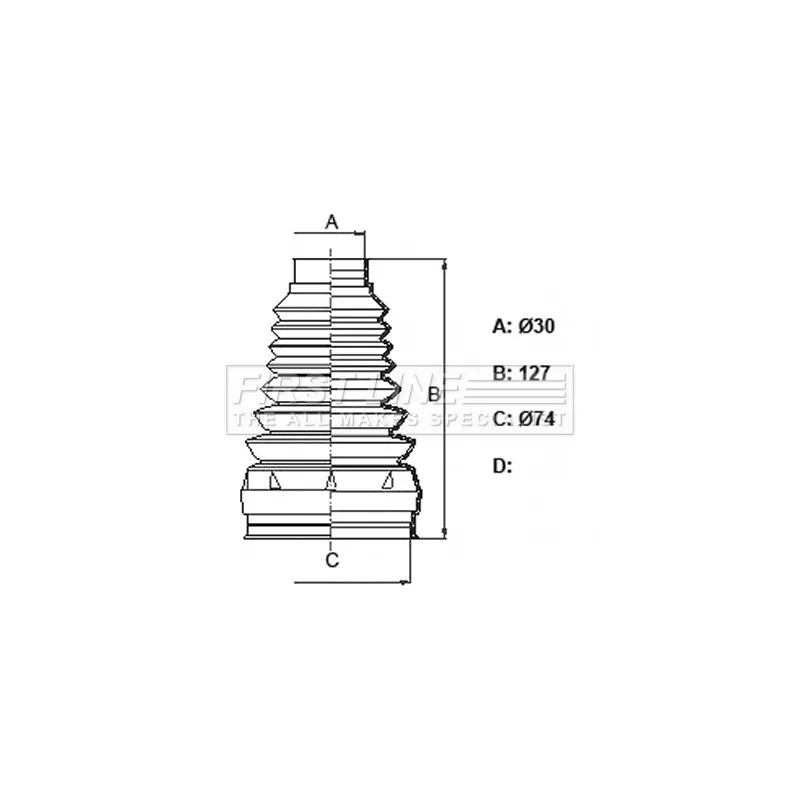 Joint-soufflet, arbre de commande FIRST LINE FCB6383