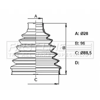 Joint-soufflet, arbre de commande FIRST LINE