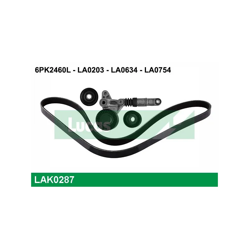 Jeu de courroies trapézoïdales à nervures LUCAS LAK0287