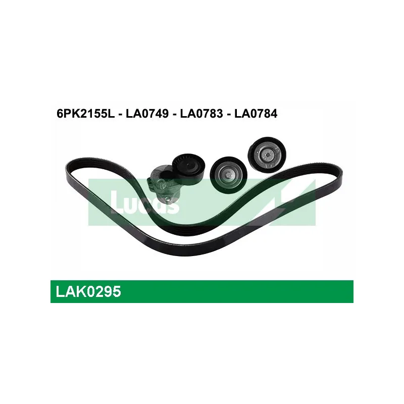 Jeu de courroies trapézoïdales à nervures LUCAS LAK0295