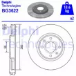 Jeu de 2 disques de frein avant DELPHI BG3622 - Visuel 2