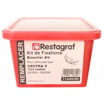 Kit de clip de fixation, carrosserie RESTAGRAF 716004D