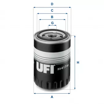 Filtre à huile UFI 23.417.00