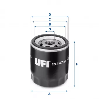 Filtre à huile UFI 23.447.00