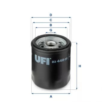 Filtre à huile UFI 23.449.00