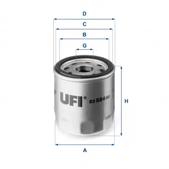 Filtre à huile UFI 23.584.00