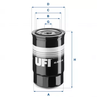Filtre à huile UFI 23.615.00