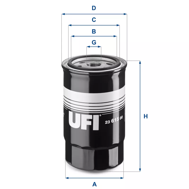 Filtre à huile UFI 23.615.00
