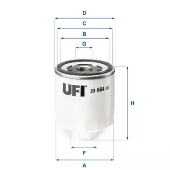 Filtre à huile UFI 23.664.00