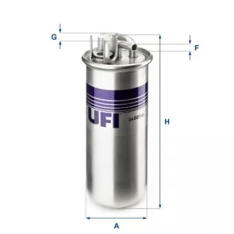 Filtre à carburant UFI 24.001.00