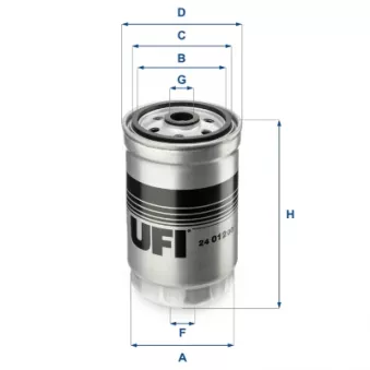 Filtre à carburant UFI 24.012.00