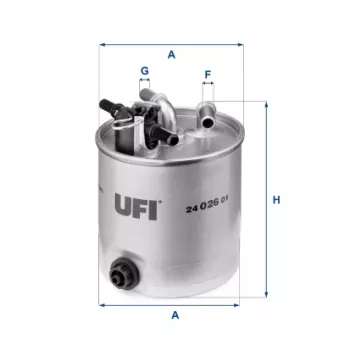 Filtre à carburant UFI 24.026.01