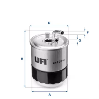 Filtre à carburant UFI 24.107.00