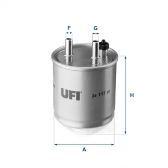 Filtre à carburant UFI 24.117.00