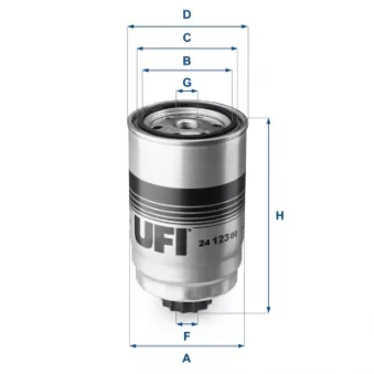 Filtre à carburant UFI 24.123.00