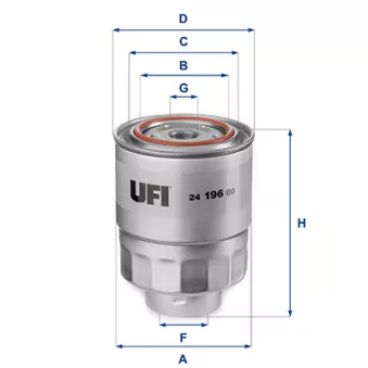 Filtre à carburant UFI 24.196.00