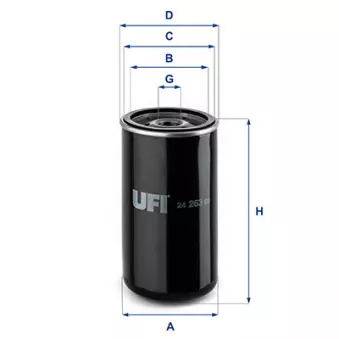 Filtre à carburant UFI 24.263.00