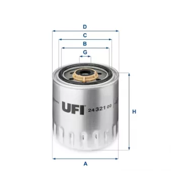 Filtre à carburant UFI 24.321.00