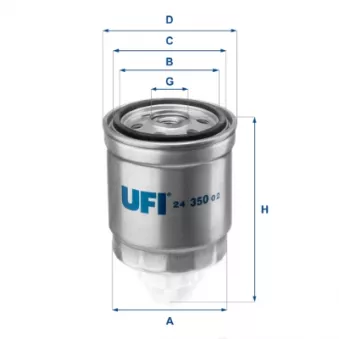 Filtre à carburant UFI 24.350.02
