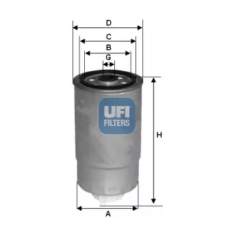 Filtre à carburant UFI 24.381.00