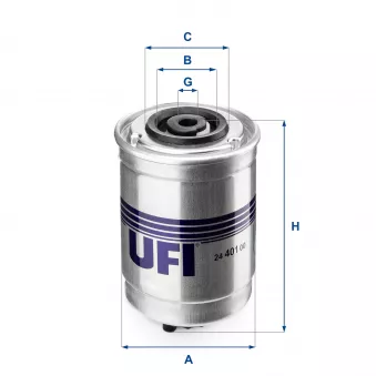 Filtre à carburant UFI 24.401.00