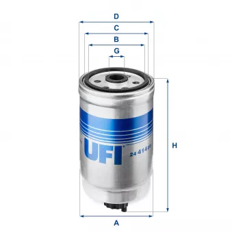 Filtre à carburant UFI 24.414.00