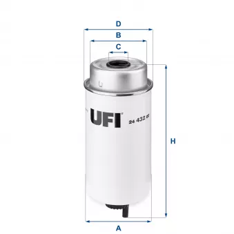 Filtre à carburant UFI 24.432.00
