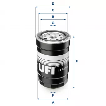 Filtre à carburant UFI 24.443.00