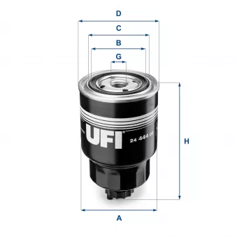 Filtre à carburant UFI 24.444.00