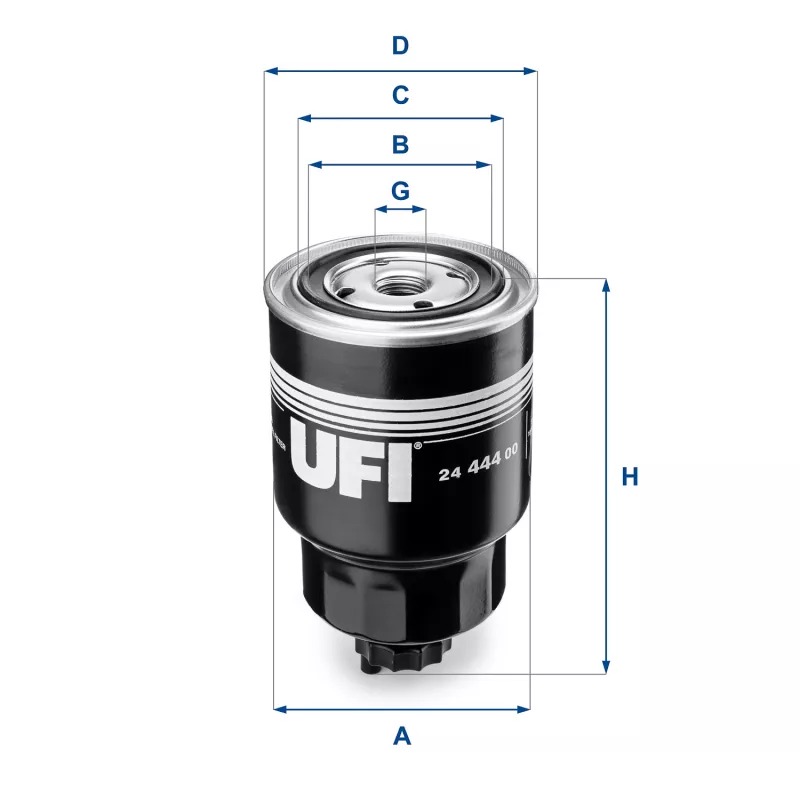 Filtre à carburant UFI 24.444.00