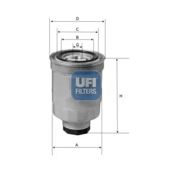 Filtre à carburant UFI 24.446.01