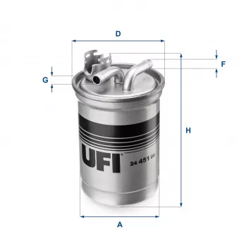 Filtre à carburant UFI 24.451.00