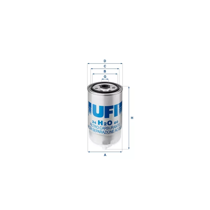Filtre à carburant UFI 24.H2O.00