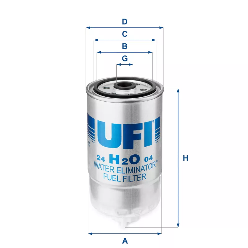 Filtre à carburant UFI 24.H2O.04
