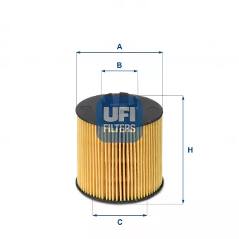 Filtre à huile UFI 25.047.00